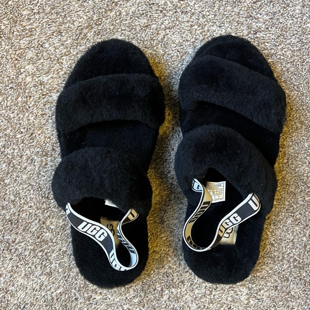 UGG Black Oh Yeah Slipper, Brand New Size 6